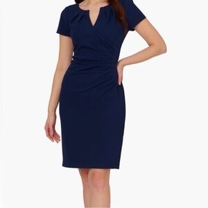 Adrianna Papell Navy Sheath Dress